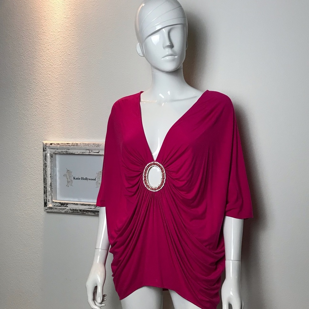 SKY pink tunic with crystal detail
